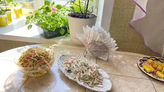 Два вкусных салата за 5 минут. Ничего не варим, просто нарезаем.