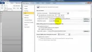 Change Default File Save Location in Microsoft Office