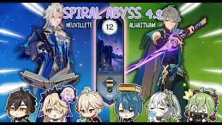 C0 NEUVILLETE HYPERCARRY & C0 ALHAITHAM HYPERBLOOM | Spiral Abyss 4.2 | Genshin Impact