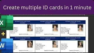 How to make multiple id cards in ms word|Create multiple id cards in Word using data from excel