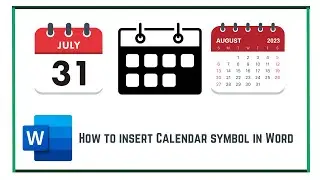 How to Insert Calendar Symbol in Word