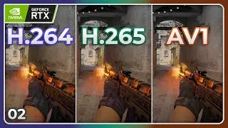 NVIDIA AV1 vs H.265 vs H.264 Quality Comparison | Multiple Bitrates #02