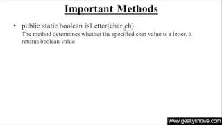 225. isLetter Method in Java Programming (Hindi)