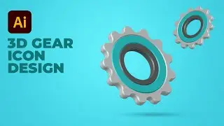 3D Gear Icon Design in Adobe Illustrator - Illustrator Tips and Tricks 