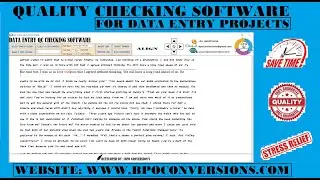 Data entry qc checking software | data entry qc software | data entry quality check software