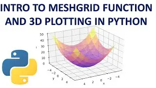 Easy Introduction to Pythons Meshgrid Function and 3D plotting in Python