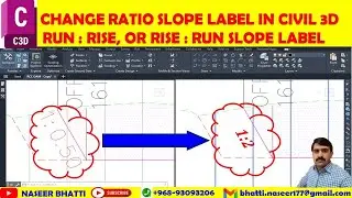 Change Ratio Slope Label in Civil 3d | Run Rise OR Rise Run Slope Label in Civil 3d