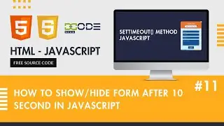 How To Show Hide Form After 10 Second in JavaScript - SetTimeout Function