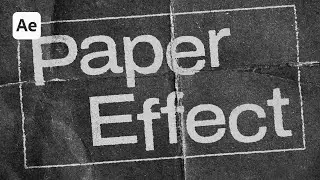 Paper Effect Tutorial | Text Animation in After Effects