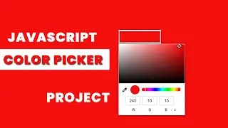 Making My Own Color Picker Using HTML CSS AND Javascript | How to make color picker web design