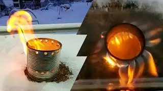 Печь из консервной банки своими руками Как сделать самодельную спиртовую печь