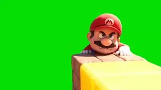 Falling Super Mario Green Screen HD