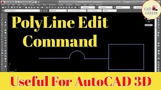 polyline edit command | Pedit Command | converting Lines into Polyline in AutoCAD