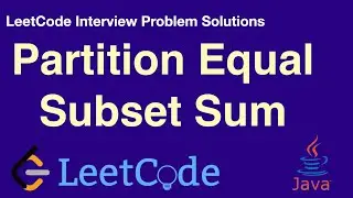 LeetCode in Java - Partition Equal Subset Sum