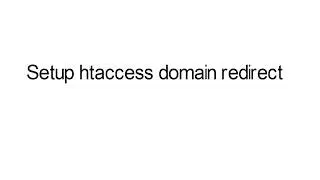 How to set up 301 redirection using htaccess?