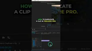 How to Duplicate a Clip in Premiere Pro 2024. #premierepro