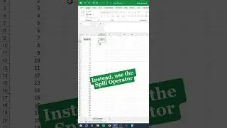 Spill Operator in Excel 🫗 