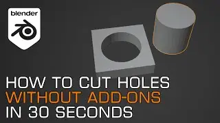 How to cut a Hole in Blender 2.93 WITHOUT ADDONS For Beginners