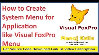 vfp system menu | foxpro system menu | vfp native menu | create system menu | vfp menu tutorial