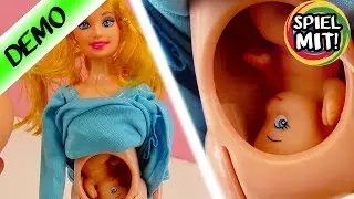 Schwangere Puppe mit Baby im Bauch | Barbie Puppen deutsch Demo | Spiel mit mir Kinderspielzeug