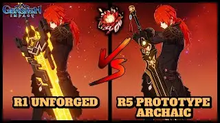 DILUC: R1 UNFORGED VS R5 PROTOTYPE ARCHAIC! (COMPARISON) | Genshin Impact