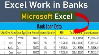 Excel Work in Bank | Data Entry in Excel |MS excel by Bright Future @ExcelsiorMex @excelmovies