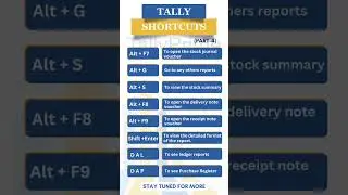 Shortcut Key in Tally Prime#accounting #tallyprime #shorts #shortcutreview