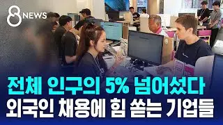 전체 인구의 5% 넘어섰다…외국인 채용에 힘 쏟는 기업들 / SBS 8뉴스