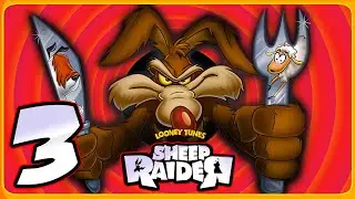 Sheep Raider / Sheep, Dog n Wolf  Walkthrough Part 3 (PS1) 100% 🐑,🐶&🐺