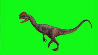 Dinosaur Green Screen Video 4k || t rex chase green screen Chroma Key