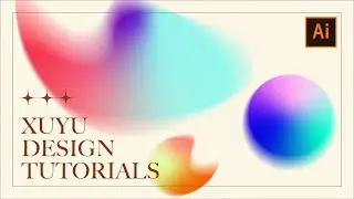 🔋Radial Blur And Freeform Gradient With Adobe Illustrator || XUYU Design Tutorials For Beginner