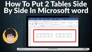 How To Put two tables side By side In Word | Tables side by side In Word | table side by side |