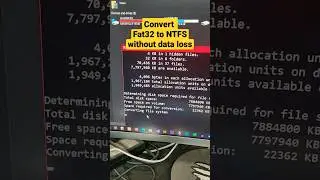 Convert FAT32 to NTFS without formatting drive 💽 