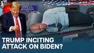 Trump Shares Video of Truck Showing Biden “Hog-Tied” Sparking Outrage