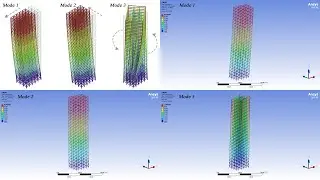 ✅💯✅ Ansys Modal Project # 1 : Modal Analysis of Tall Steel Structure