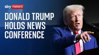 Former US President Donald Trump holds news conference