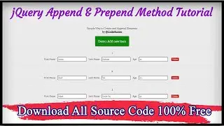 jQuery Append & Prepend Method Tutorial | Code Hunter