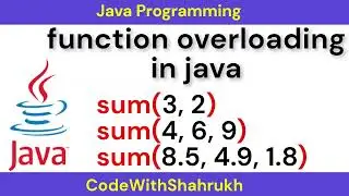 method overloading in java with simple example. #java