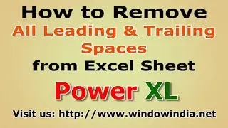 How to remove leading and trailing spaces in excel