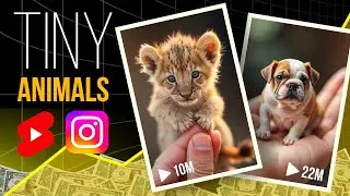 BEST VIRAL NICHE ️‍🔥 Tiny Animals on hands | Trending AI Instagram and Tiktok Video Creation