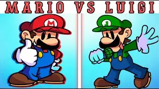 Friday Night Funkin VS Mario Rebooted (Mario VS Luigi) FNF Mod