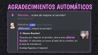 Mensaje Personalizado de Server Booster en DISCORD | Nekotina Bot ✓