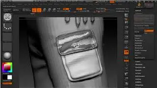 Zbrush tutorial : how to use IMM Brush to create pant button