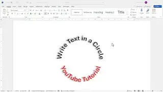 How to Create Text in a Circle in Microsoft Word | Create Curved Text in Microsoft Word