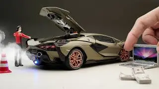 Unboxing of Lamborghini Revalto Sian Smoke Featrue 😍 Diecast Model Car