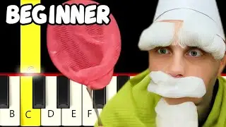 Crawly Green Wizard Gnome Meme Song - Fast and Slow (Easy) Piano Tutorial - Beginner