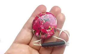 Брошь розы красные