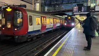 District Line Train arriving Earl’s Court Station