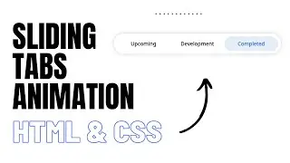 Sliding Tabs Animation using HTML & CSS | UI Tutorial