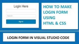 How To Create A Login Form Using Html And CSS | Using Angular